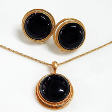 Black Onyx Round Jewellery Set